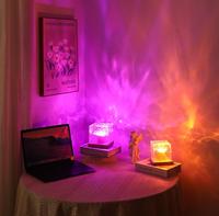 Projecteur de Nuit LED Dynamique Océanique USB Moderne en Acrylique, Effet Aurore Boréale, Lumière Blanche Chaude, Décoration de Chambre, Branchement Direct