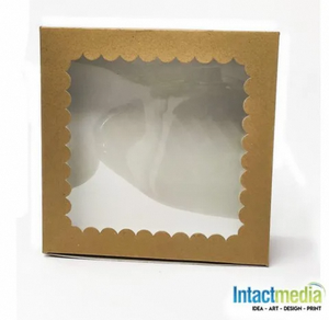 Boîte à gâteau en matériau kraft avec et sans fenêtre - Product Image 2