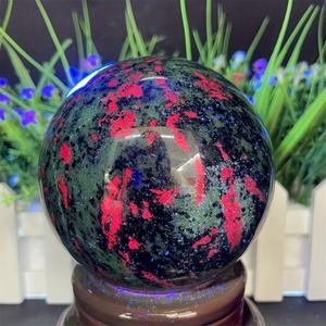 Vente en gros de pierres précieuses de haute qualité de style bohème, sphère de rubis en zoïsite, pierre naturelle pour la décoration intérieure unique et les cadeaux de vacances - Product Image 5