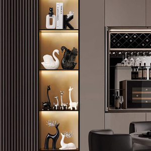 Par de Adornos de Cisnes - Decoraciones de Cerámica de Lujo para Sala de Estar, Mueble para Vinos, Soporte para TV, que Exudan Sofisticación - Product Image 3
