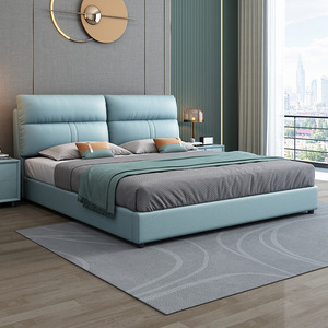Italian Minimalist <b>Soft</b> <b>Bed</b> 1.8m Double Storage Box <b>Bed</b> Bedroom Furniture High Box Design - Product Image 1