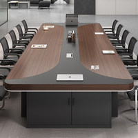 HYZ-282X Table de conférence industrielle en bambou, longue et simple, pour 12 personnes, anti-brûlure, anti-taches, pour réception et formation