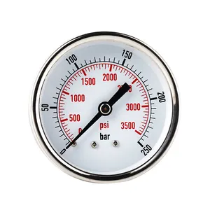 Medidor de pressão industrial de aço inoxidável, personalizável, medidor de pressão diferencial para combustível, ar, gás e água