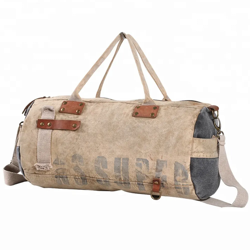 wholesale business lightweight weekender custom vintage foldable travel bags large capacity sports canvas duffel bag for man