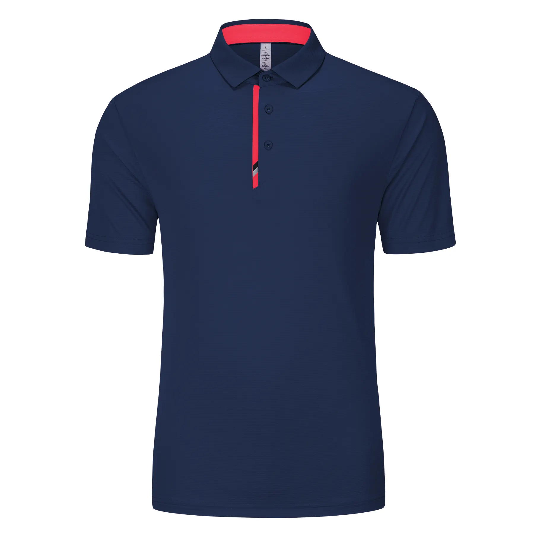 Lidong toplu stok özel logo unisex kırmızı polo t-shirt işlemeli yumuşak pamuk polyester erkek polo gömlekler