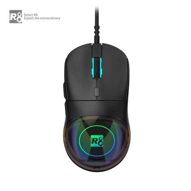 Wholesale 7200DPI Transparent Gaming Mouse with RGB Lighting - Ergonomic Design for Gamers & Professionals