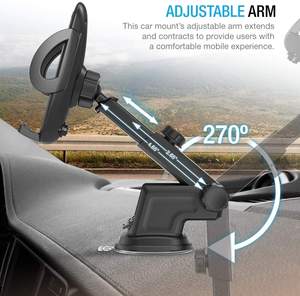 Aachen Schnitzer Car <b>Phone</b> Holder Dashboard Mount Adjustable Height 360 Degree Rotation MB000313 - Product Image 6