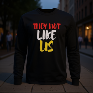 Camiseta de manga larga con estampado gráfico de They Not Like Us, color negro, unisex, talla para adultos - Product Image 3