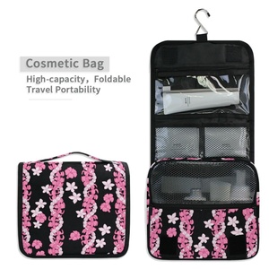 Top Ranking Hawaiian Pink Puakenikeni Lei Durable Hanging Toiletries Organizer Cosmetic <b>Makeup</b> <b>Storage</b> Toiletry Bags <b>for</b> Travel - Product Image 4