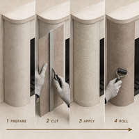Panneaux muraux en pierre flexibles, couleur taupe chaud, texture antique, légers, faciles à installer pour les murs de cheminée, matériau MCM