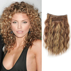 Extensiones de Cabello Sintético para Mujer Ex83, 12 Pulgadas, Ondulado, 180% de Densidad, Fibra Kanekalon, Resistente a Altas Temperaturas - Product Image 1