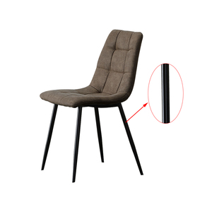 Chaises de salle à manger de cuisine de restaurant nordique de luxe chaises de salle à manger rembourrées en tissu de velours à ossature métallique - Product Image 5
