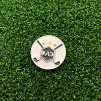 Accessoires de golf personnalisés de haute qualité, marquage personnalisé, vente en gros, logo personnalisé, marqueur de balle de golf en métal en vrac