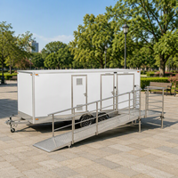 Remorque WC et douche mobile de luxe en fibre de verre ADA, portable, pour camping, bureau, caravane, secours en cas de catastrophe chinoise et urgences