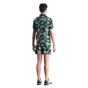 เสื้อเชิ้ตฮาวายลายดอกไม้สำหรับผู้ชายขายดี ชุดเซ็ตแห้งเร็ว ติดกระดุม แขนสั้น สวมใส่ชายหาด ป้องกันรอยยับ ระบายอากาศได้ดี - Product Image 6