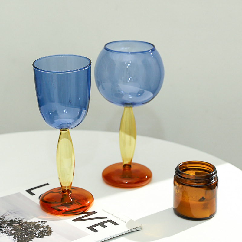 Vintage Engraved Drinking Wine Glasses Crystal