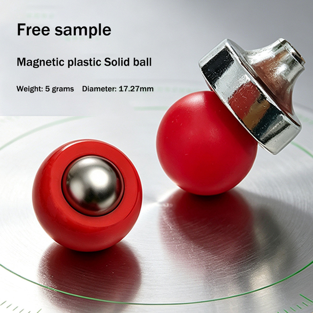 Magnetic Rubber-coated Ball  PP + Steel 5 Grams, 17.27mm Dia