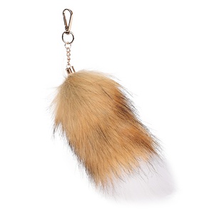 Porte-clés en fausse fourrure de renard courte et épaisse de 20 cm, style mode transfrontalière, accessoire de sac, peluche, pour Comic Con et COS - Product Image 4