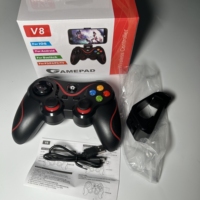 Manette de jeu sans fil intelligente V8 BT, design ergonomique, compatible avec les plateformes mobiles/Android/iOS/PC/TV, connectivité multi-plateformes