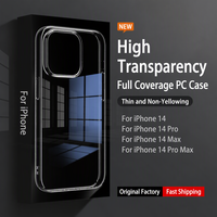 Coque de téléphone rigide transparente antichoc ultra-fine en PC cristallin anti-jaunissement pour iPhone 18 17 16 15 14 13 Pro Max