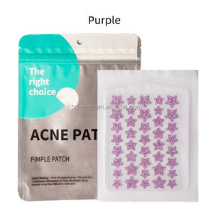 แผ่นปิดประกายดาว zit, สติ๊กเกอร์สปอตไลท์สีสันสดใสพร้อมต้นชา, กรดซาลิไซลิไซลิก | 3ขนาด (10มม., 11มม. และ13มม.) | 40นับแพทช์ - Product Image 2