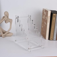 Support de présentation pour couteaux, porte-couteaux pour 6 couteaux, présentoir de table en acrylique pour couteaux de survie, d'extérieur, EDC, mini-couteaux, poignards