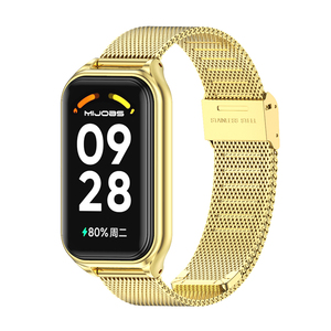 Mijobs สายนาฬิกาอัจฉริยะ Milan ทำจากสแตนเลสสตีลอุปกรณ์เสริมเคสโลหะสำหรับ redmi BAND 2 <span class=keywords><strong>Mi</strong></span> band 8 Active - Product Image 5