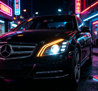 Phares LED modifiés pour Mercedes-Benz Classe C W204 2011-2014, phares LED DRL, clignotants, feux de route 12V