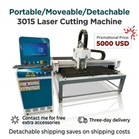 Table de découpe laser à fibre portable et démontable 3015 abordable pour atelier à petit budget