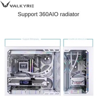 Casing Komputer Gaming Valkyrie VK03 Putih Aluminium dengan Layar Pendingin Air 360 dan Layar Sentuh LCD 6,2 Inci