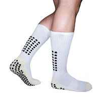 Chaussettes de sport pour hommes personnalisées à cinq doigts, tricotées, antidérapantes, à motif uni, pour le football