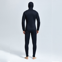 DIVESTAR Custom Front Chest Zip 5mm Thickness Neoprene Hoodie Menjaga Kehangatan Thermal Lengan Panjang Dua Bagian Wetsuit Tahan Air Pria