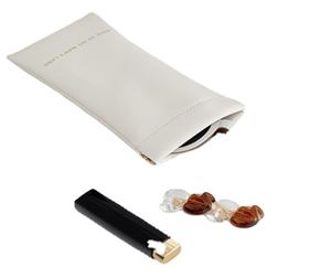 Borsa Cosmetica Portatile in Pelle PU Stile Giapponese, Custodia per Occhiali da Sole, Impermeabile con Chiusura Automatica, Piccola Borsa per il Trucco - Product Image 1