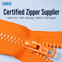 SBS5 #   Cremallera de Resina Ecológica sin Bloqueo de Doble Apertura de 20 cm para Bolsas, Certificación ISO9001, Compatible con OEM/ODM