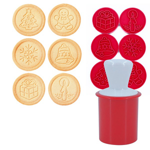 Festa Babbo Natale pan di zenzero uomo biscottino pressa 6 confezione di pasta di natale inverno biscotti in plastica bollino fondente stamper - Product Image 6