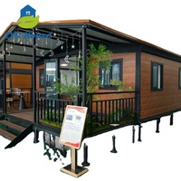 Maison préfabriquée en conteneur extensible Petite maison Maison mobile modulaire avec panneau solaire Maison pliable portable de 20 pieds
