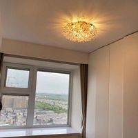 Nouvelle lampe de plafond moderne à LED en métal AC 2026, lustre luxueux en cristal français pour salon