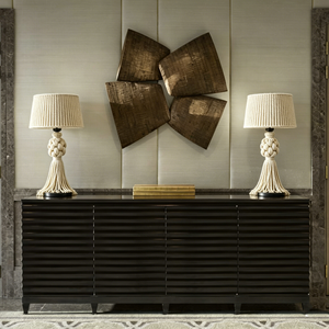 Paralume in Pizzo Intrecciato con Frange per Comodini e Testiere, per Hotel e Resort di Lusso - Product Image 4