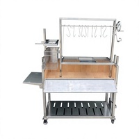 Barbecue Santa Maria en acier inoxydable 304, style argentin, brasero, hauteur réglable, pour cuisson en extérieur