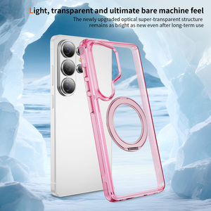 Funda con Anillo Magnético para Samsung Galaxy S26 Ultra S25 PLUS, Carcasa Híbrida de TPU y PC Transparente a Prueba de Golpes, con Soporte Metálico y Botones - Product Image 2