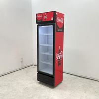 Enfriador de Bebidas Comercial Independiente con Puerta de Vidrio, Termostato Mecánico Directo, Pantalla Digital y Temperatura Única para Uso en Tiendas