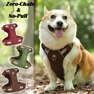 Besar kecil Retro kulit tali kekang anjing reflektif antikeluar rompi <span class=keywords><strong>Harness</strong></span> tali nilon tidak ada tarik untuk nyaman berjalan - Product Image 6