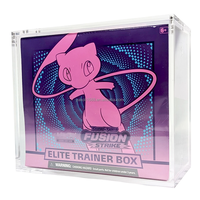 Boîte de protection en acrylique transparente avec aimant puissant pour collection Elite Trainer Box Poke Mon, étui en acrylique avec couvercle magnétique