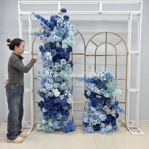 Diskon besar-besaran dekorasi bunga Hydrangea Campuran latar belakang berdiri bunga buatan gaya biru Royal untuk dekorasi acara ulang tahun anak laki-laki - Product Image 2