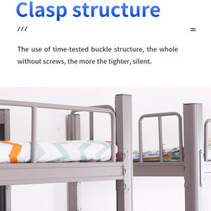 Venta al por mayor de literas de metal unidas para adultos Uso eficiente dormitorio apartamento escuela hostal Hospital Loft hoteles-para dormitorios - Product Image 5