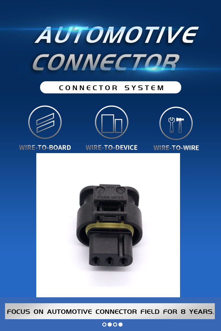 Connecteur Femelle 3 Pins étanche Pour Capteur Position Arbre à Cames – Référence 174357-2, Faisceau Câblage Auto