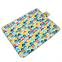 Couverture d'urgence pliable en velours pour l'extérieur, imperméable, résistante à l'humidité, douce pour la peau, tapis de pique-nique rembourré simple face 200x200cm 6-8 personnes