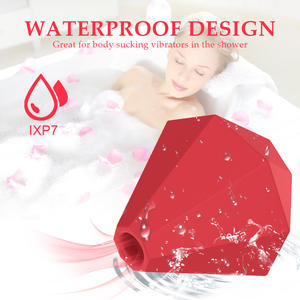 ダイヤモンド形防水AVビデオ女性用大人用おもちゃレッドブルーオーラルブロー & 7つの吸引モード女性用バイブレーターセックスおもちゃ - Product Image 5