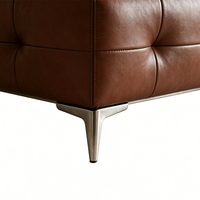 Canapé modulaire en cuir véritable italien moderne, ensemble de salon, mobilier de maison, canapé 3 places en cuir pleine fleur