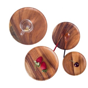 Acacia <strong>Wood</strong> Tableware Bowls Acacia <strong>Wood</strong> Dinner <strong>Plates</strong> Wooden <strong>Plates</strong> - Product Image 2
